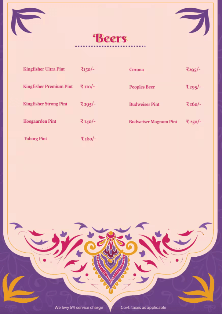 Bar Menu 7