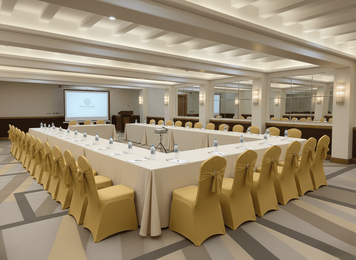 Corporate training session set up at asar Capoors Banquets Hall in Hazratganj, Lucknow